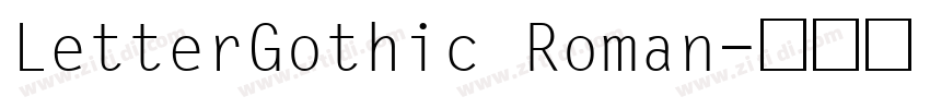 LetterGothic Roman字体转换